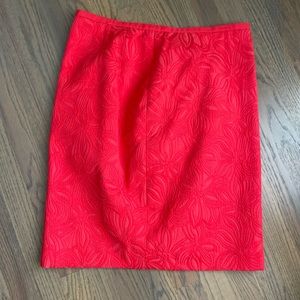 Coral pencil skirt!